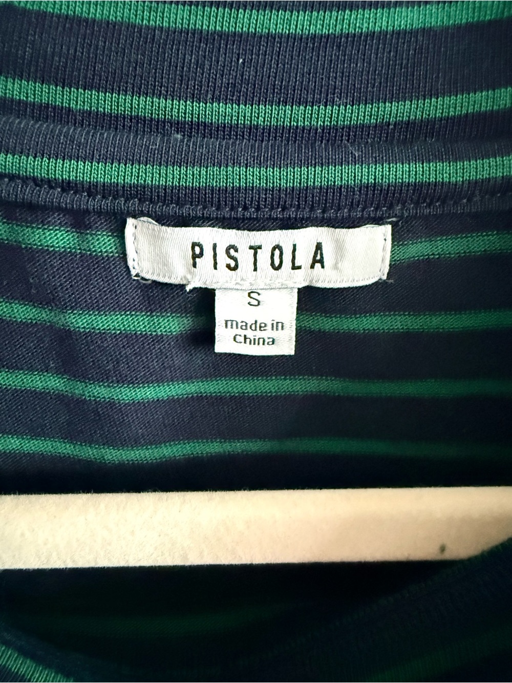 Pistola - OLIVIA TWISTED SLEEVE MARINA - NAVY GREEN STRIPE - Small - Picture 3 of 4